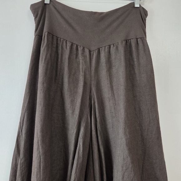 Inizio Brown Magic linen Skirt - Picture 6 of 8